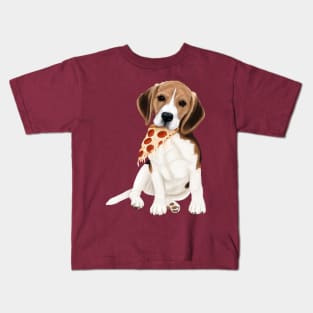 Pizza beagle Kids T-Shirt